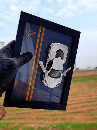 Chevrolet Corvette C8 Model Araba Tablosu 15x21 cm