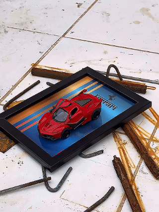 Ferrari LaFerrari 3D Diecast Model Araba Tablo 15x21 cm