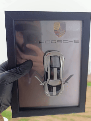 Porsche 911 GT3 RS Diecast Model Araba Tablo 15 x 21 cm