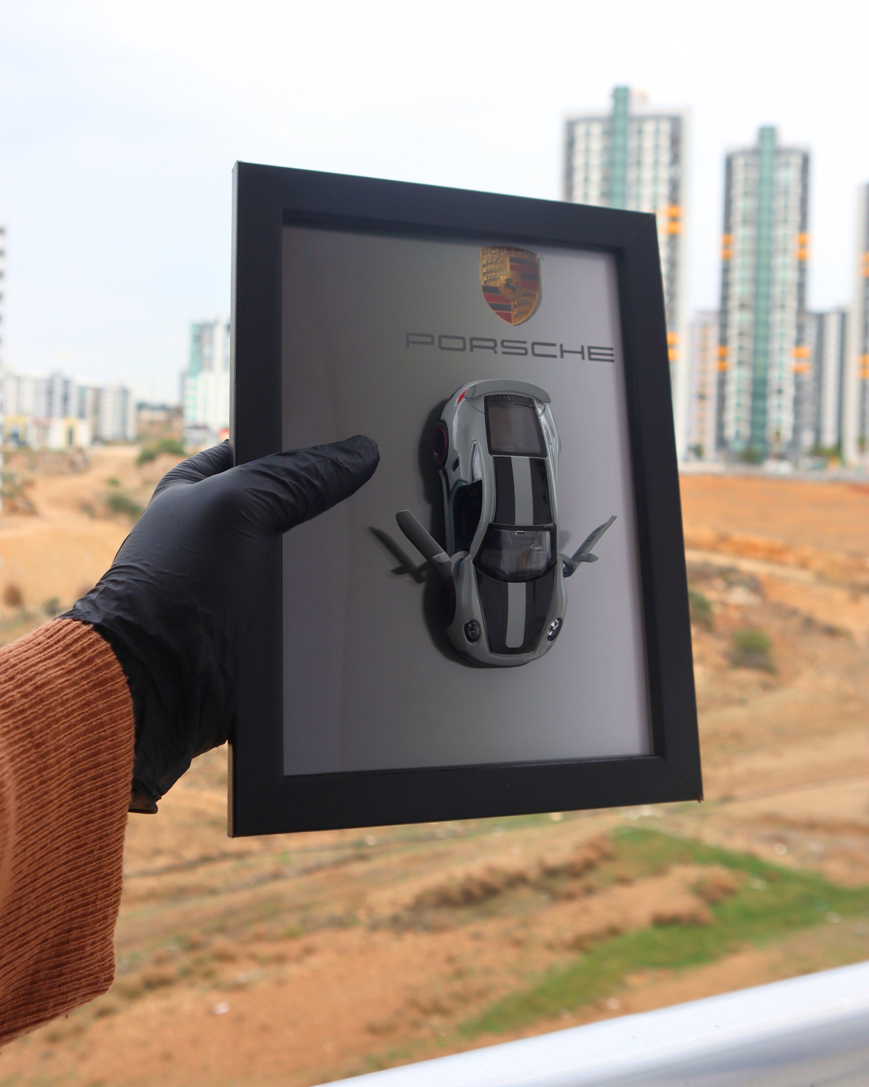 Porsche 911 GT3 RS Diecast Model Araba Tablo 15 x 21 cm