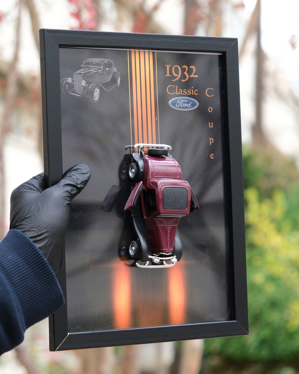 Ata Klasik 1932 Ford Classic Coupe Otomobil Diecast Model Araba Tablo 21×30