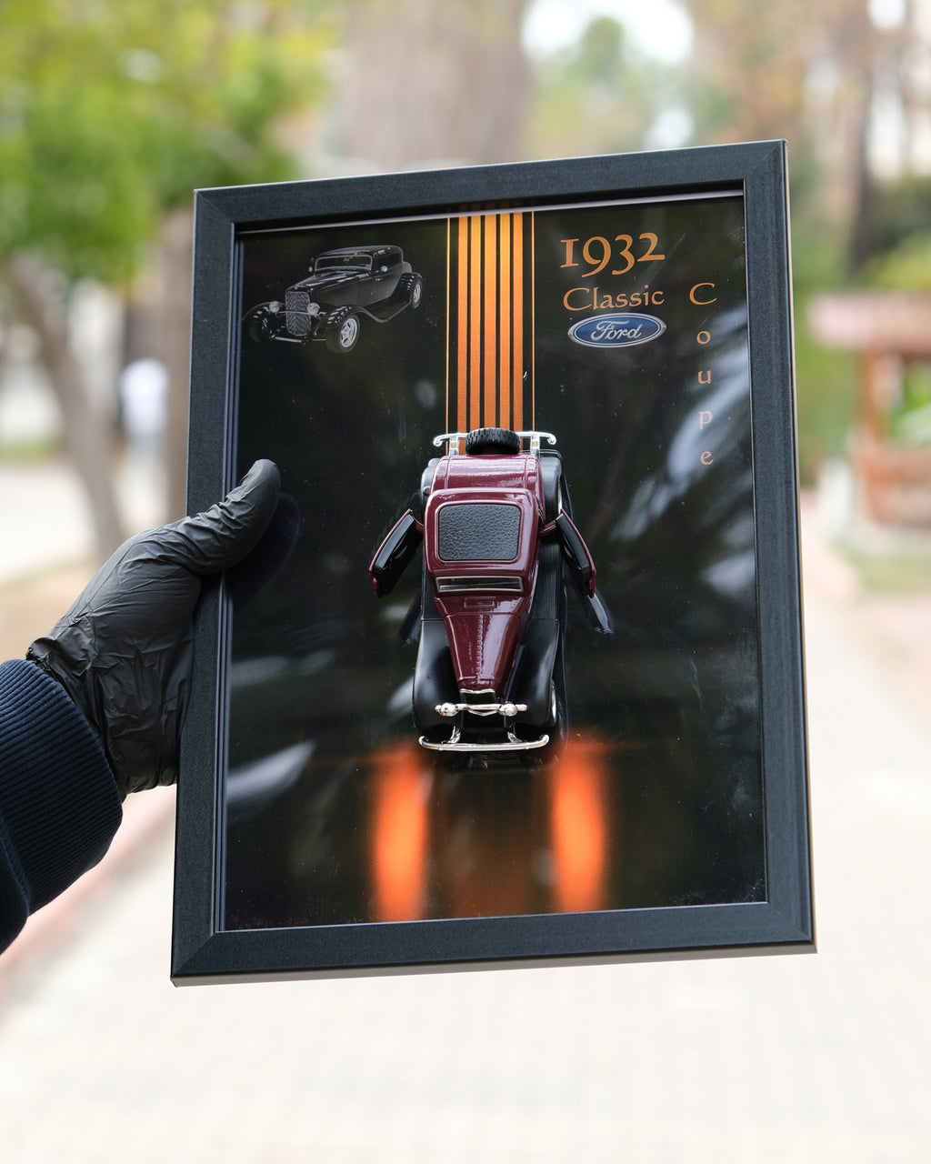 Ata Klasik 1932 Ford Classic Coupe Otomobil Diecast Model Araba Tablo 21×30