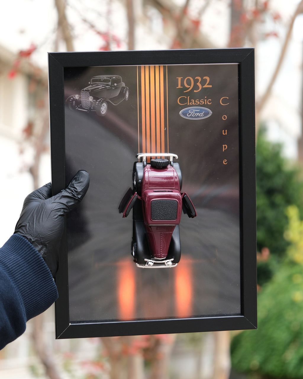 Ata Klasik 1932 Ford Classic Coupe Otomobil Diecast Model Araba Tablo 21×30