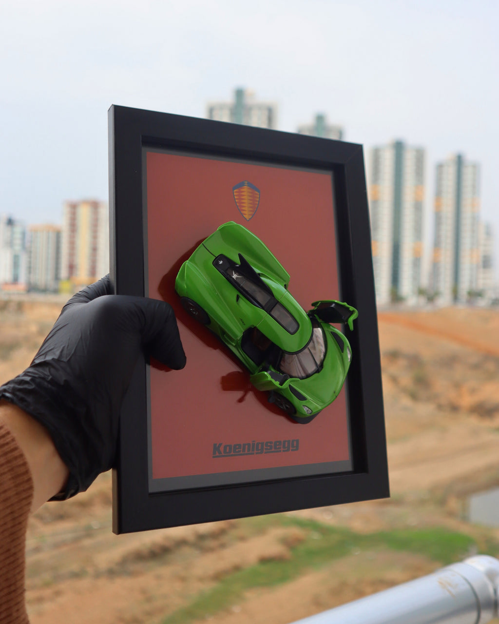 Koenigsegg Jesko Diecast Model Araba Tablosu 15x21 cm