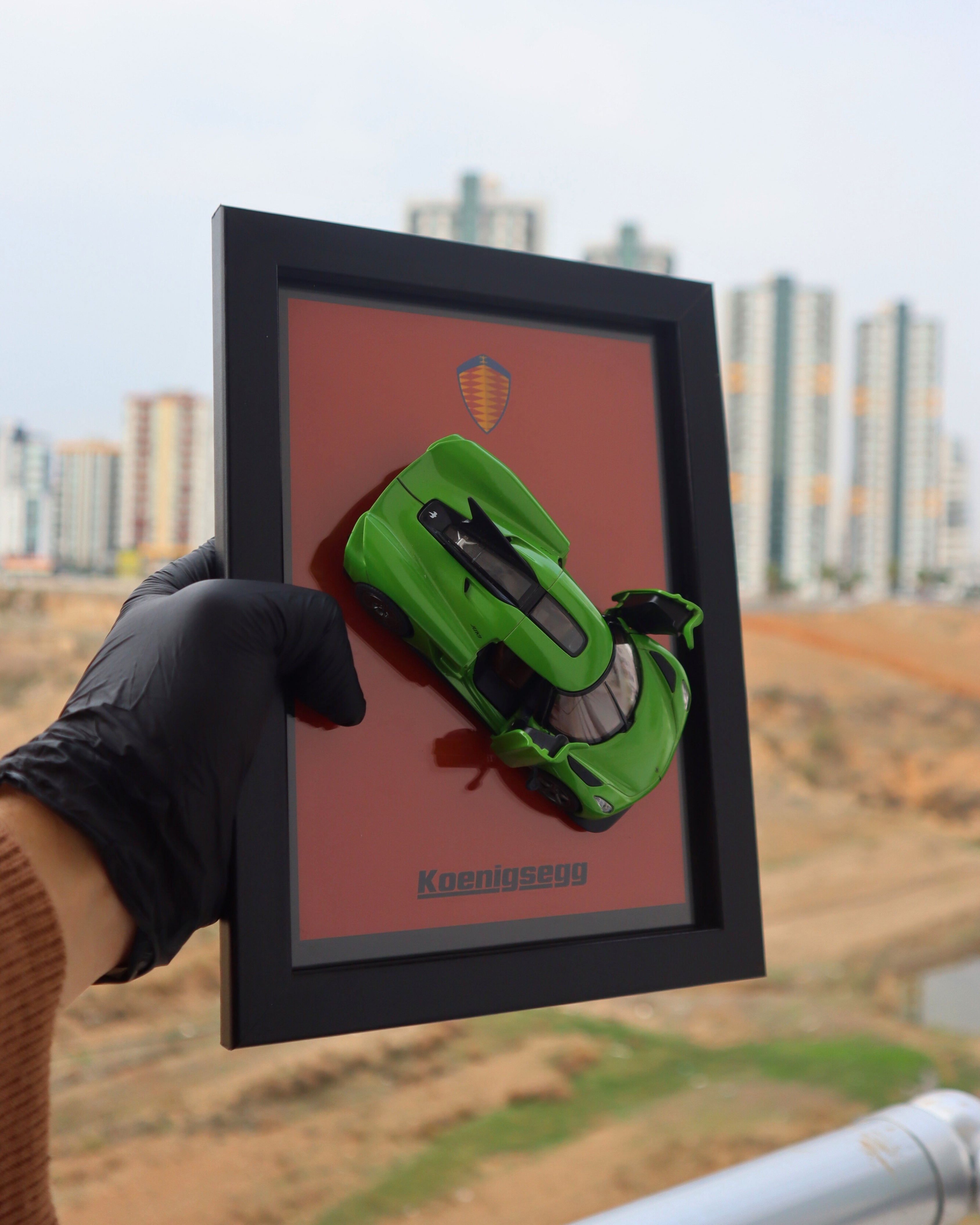 Koenigsegg Jesko Diecast Model Araba Tablosu 15x21 cm