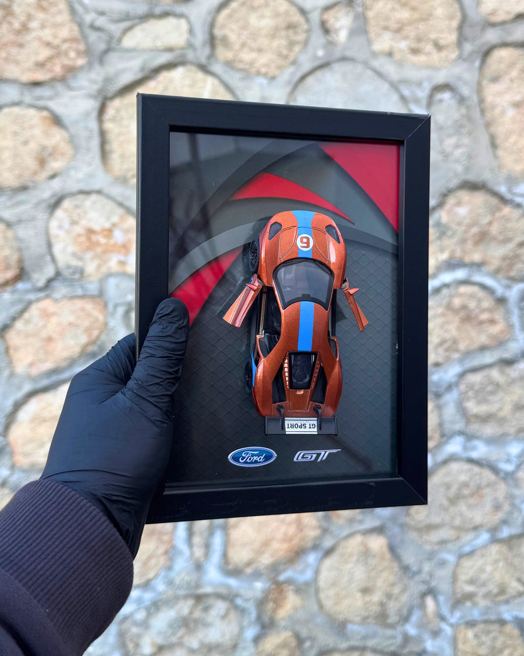 Ford GT Diecast Model Araba Tablo 15x21 cm