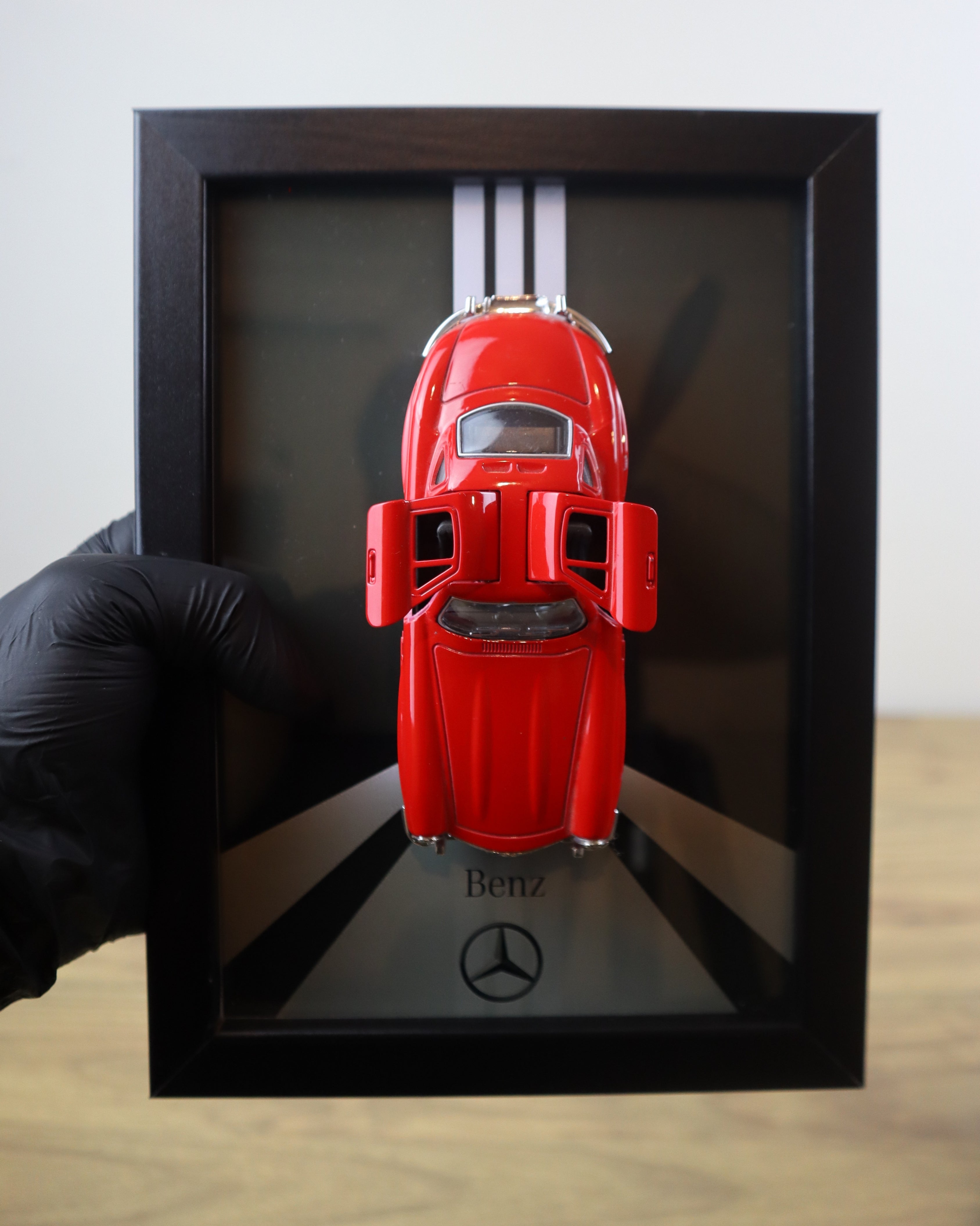 Mercedes-Benz Klasik Gullwing Diecast Model Araba Tablo 15x21 cm