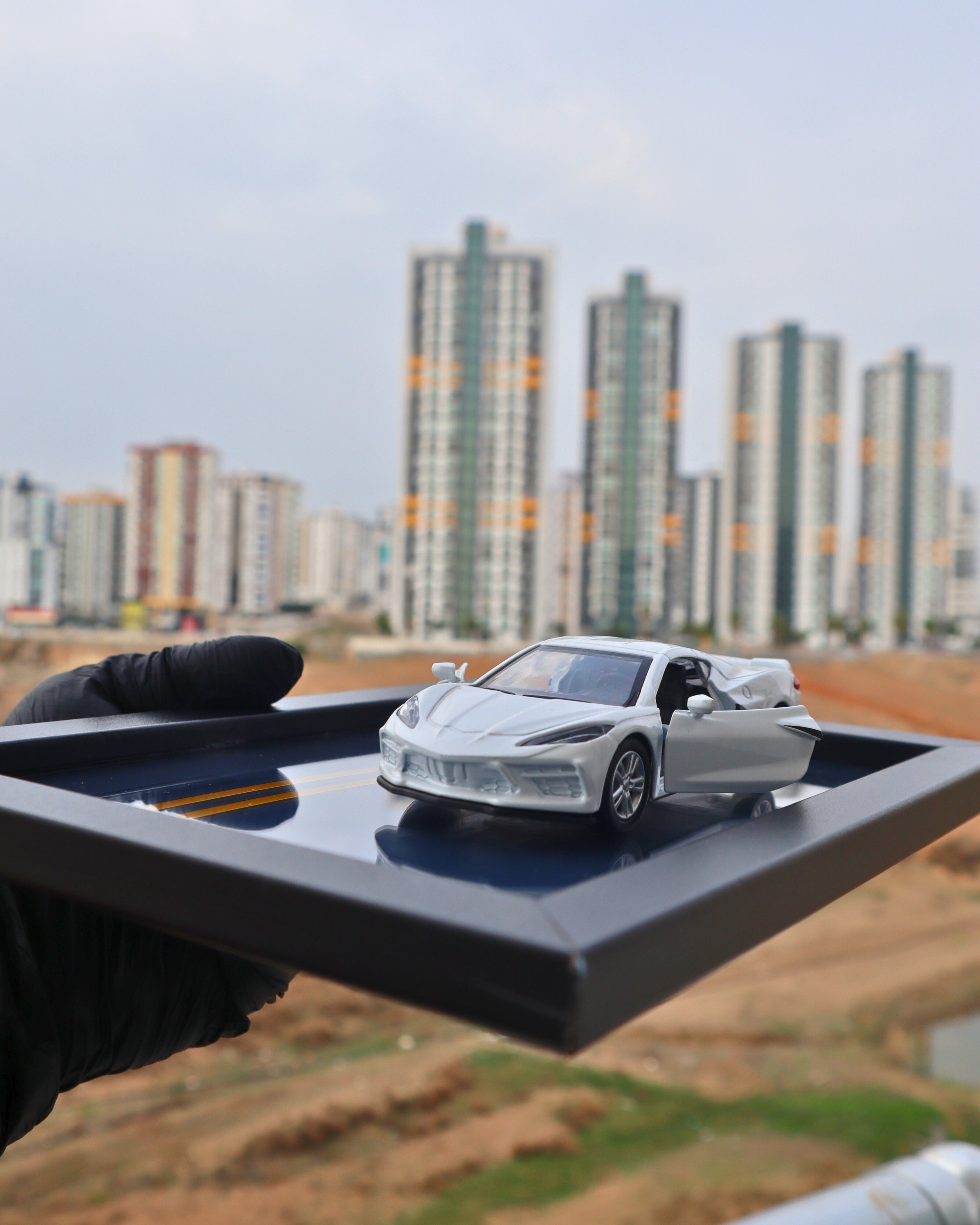 Chevrolet Corvette C8 Model Araba Tablosu 15x21 cm