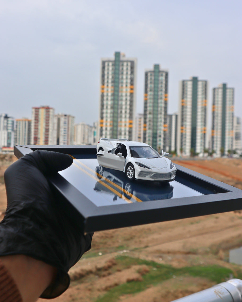 Chevrolet Corvette C8 Model Araba Tablosu 15x21 cm