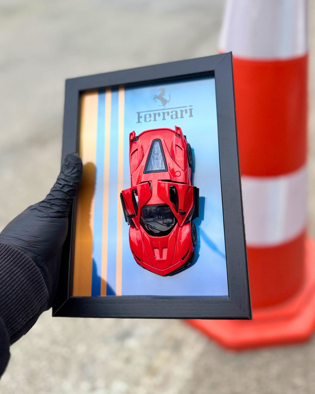 Ferrari LaFerrari 3D Diecast Model Araba Tablo 15x21 cm