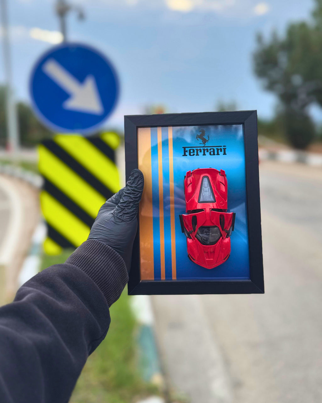 Ferrari LaFerrari 3D Diecast Model Araba Tablo 15x21 cm