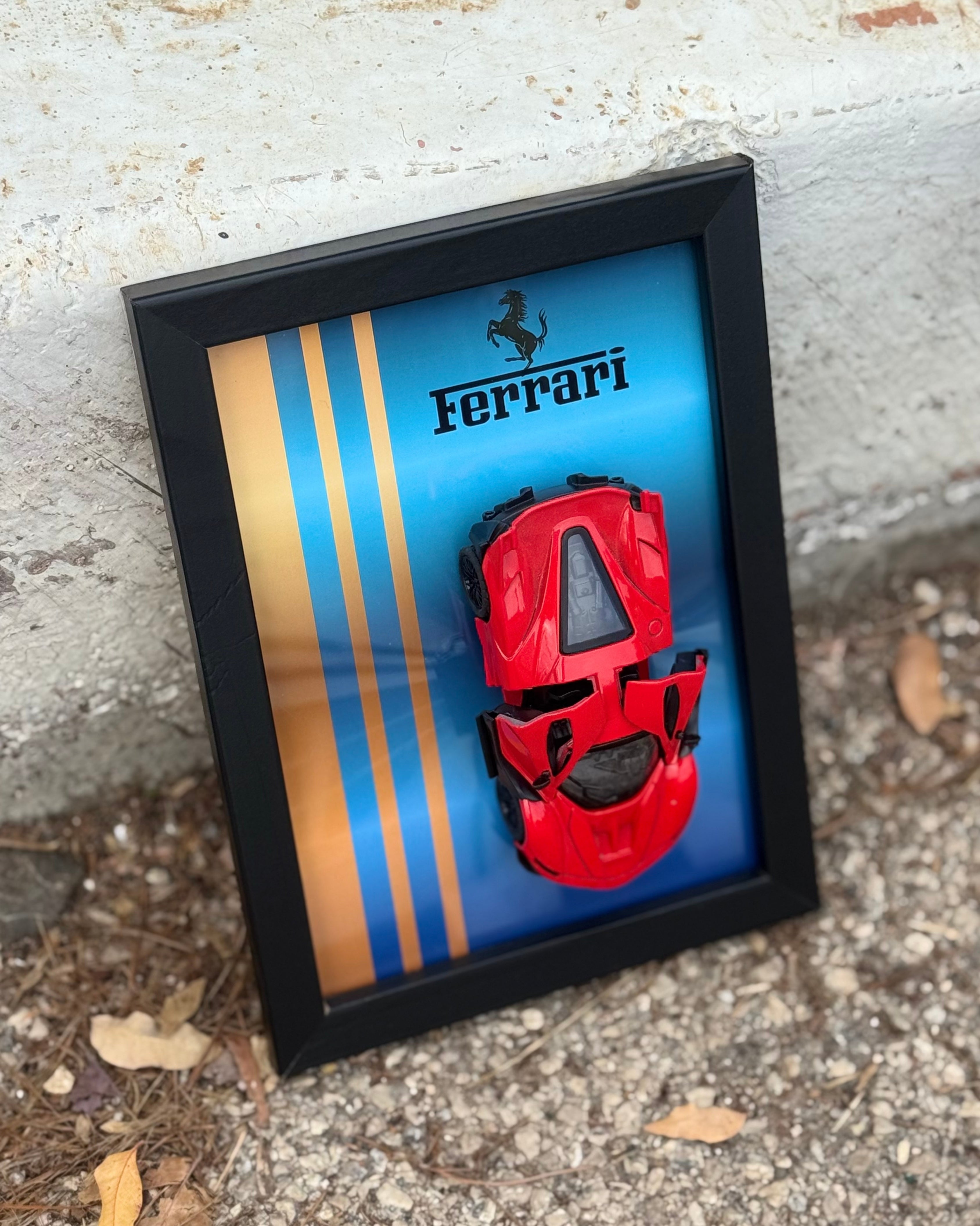 Ferrari LaFerrari 3D Diecast Model Araba Tablo 15x21 cm